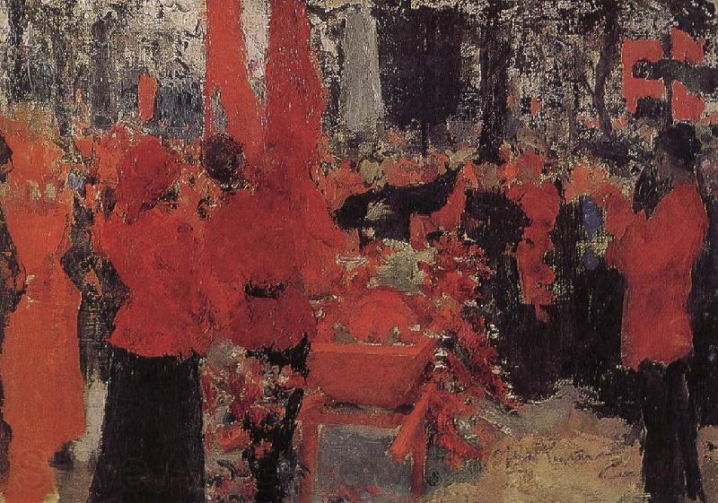 Ilia Efimovich Repin Red's funeral Spain oil painting art